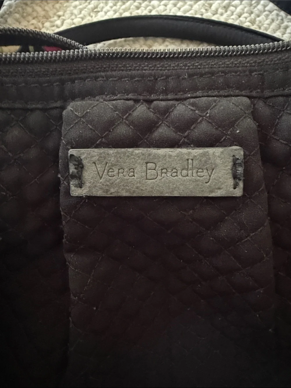 Vera Bradley strap plaque brand